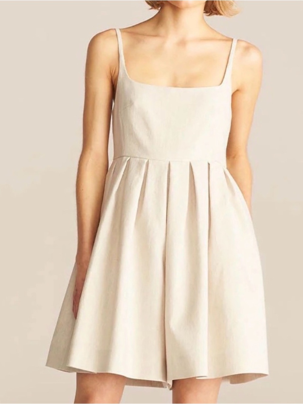 Rebecca Taylor Linen Pleated Romper